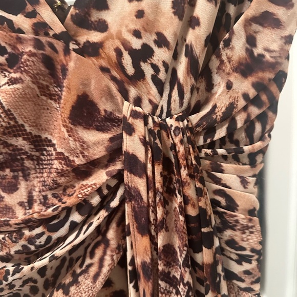 Michael Costello x REVOLVE Natalia Gown in Brown Animal Medley - Picture 5 of 11